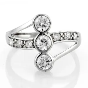 Triple Stone Cubic Zirconia Ring