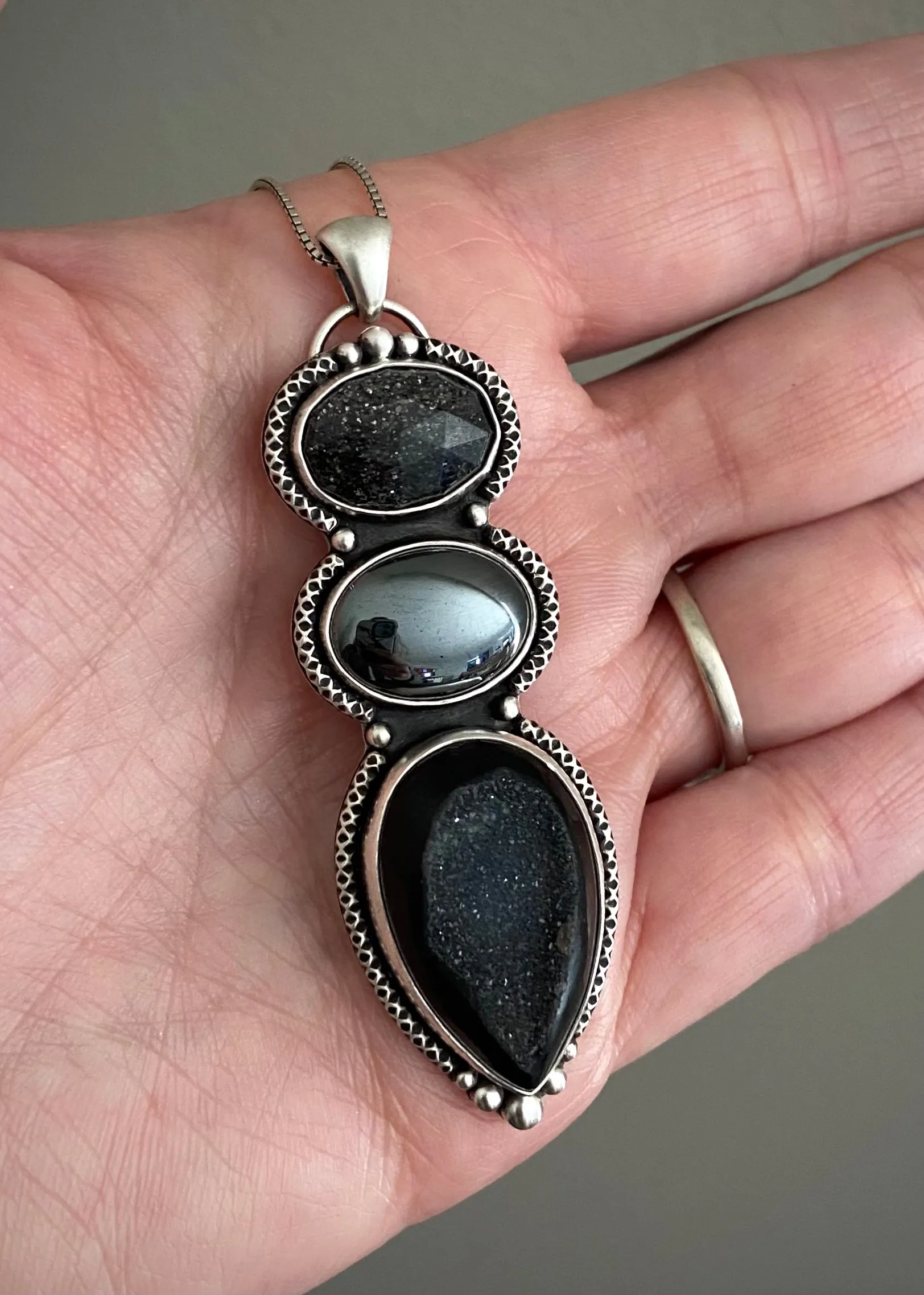 Triple Stoned Pendant