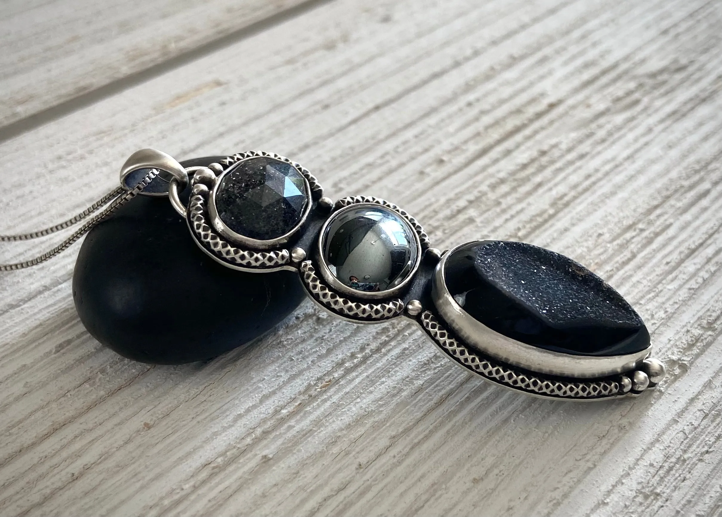 Triple Stoned Pendant