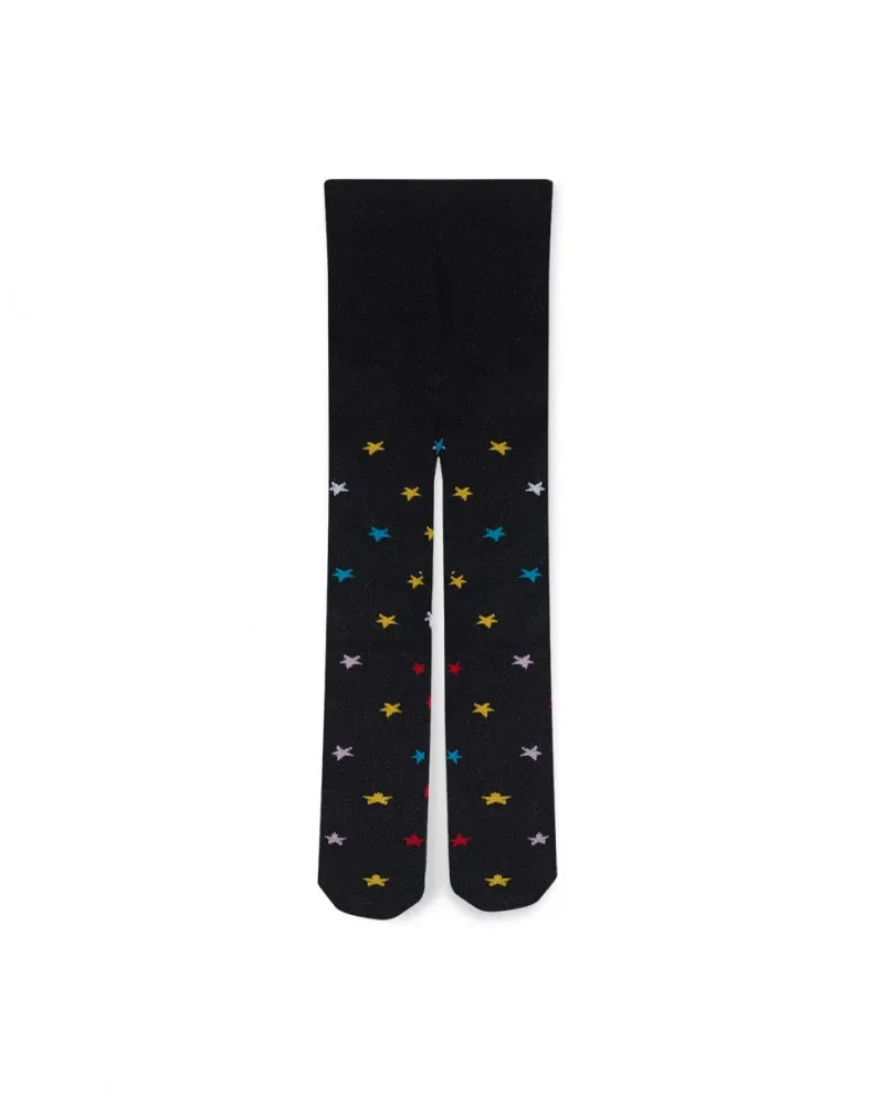 TUC TUC KID GIRL BLACK GLAM ROCK TIGHTS