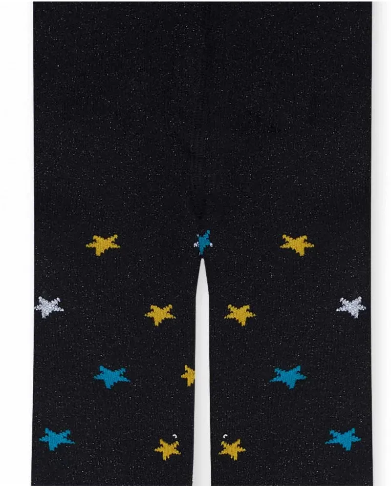 TUC TUC KID GIRL BLACK GLAM ROCK TIGHTS