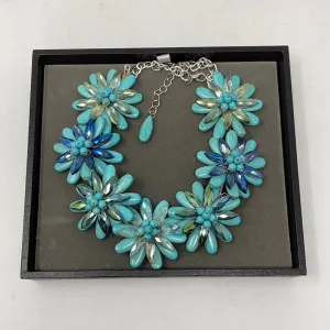 Turquiose Flower Statement Necklace