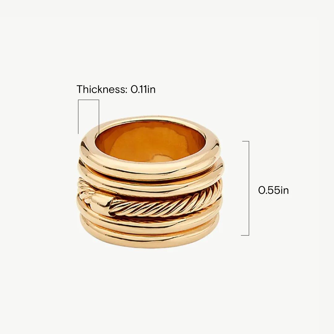 Uzi Spinner Statement Ring
