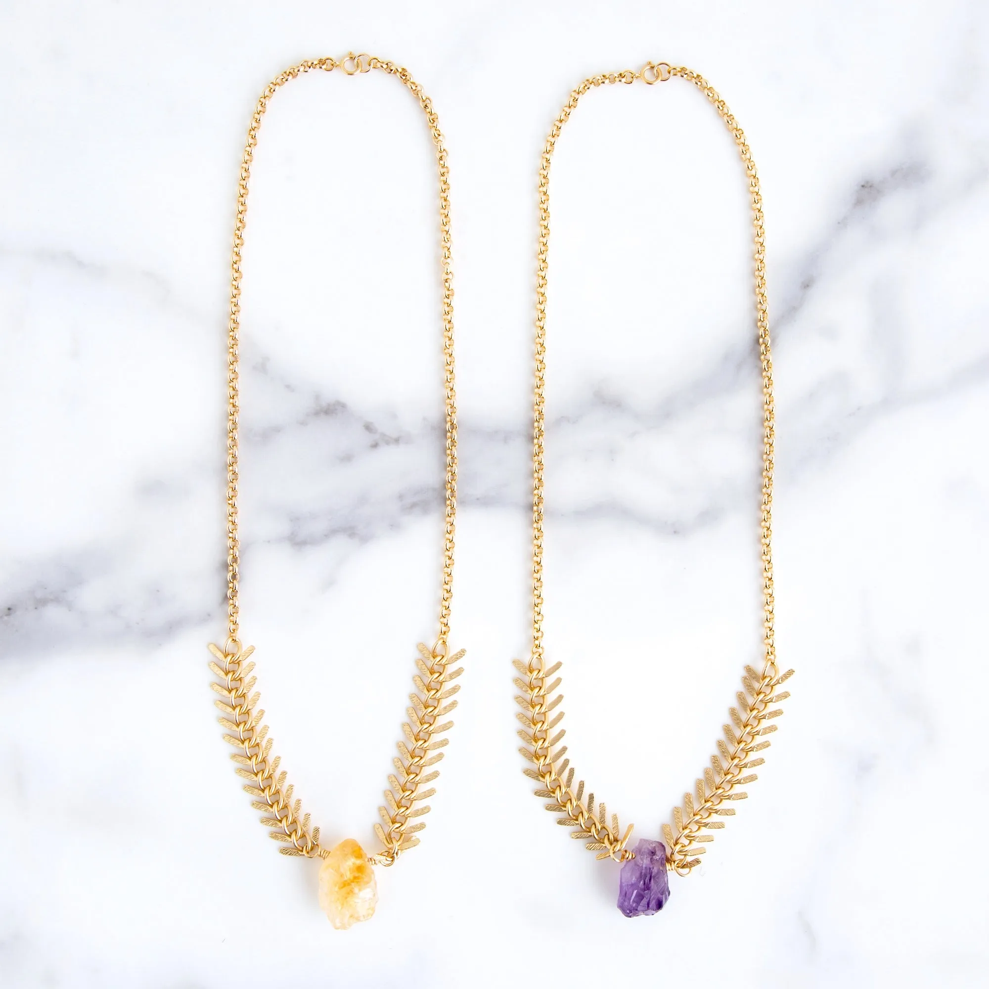 Valencia Amethyst Statement Necklace