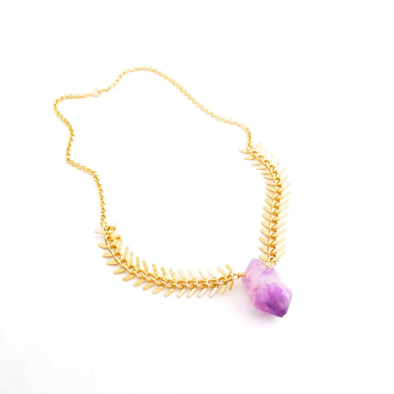 Valencia Amethyst Statement Necklace