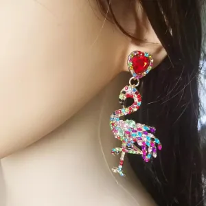VIBRANT FLAMINGO STATEMENT EARRINGS
