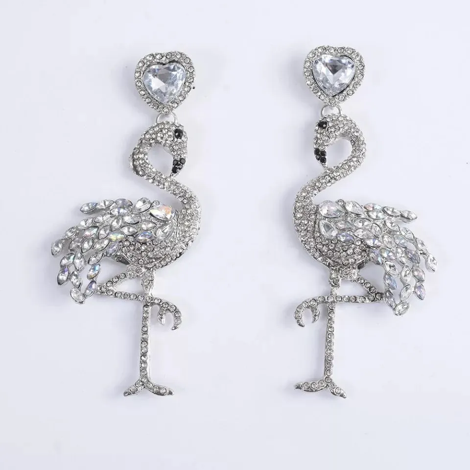 VIBRANT FLAMINGO STATEMENT EARRINGS
