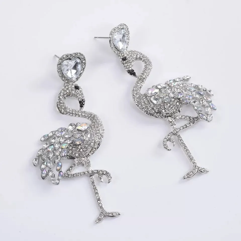 VIBRANT FLAMINGO STATEMENT EARRINGS
