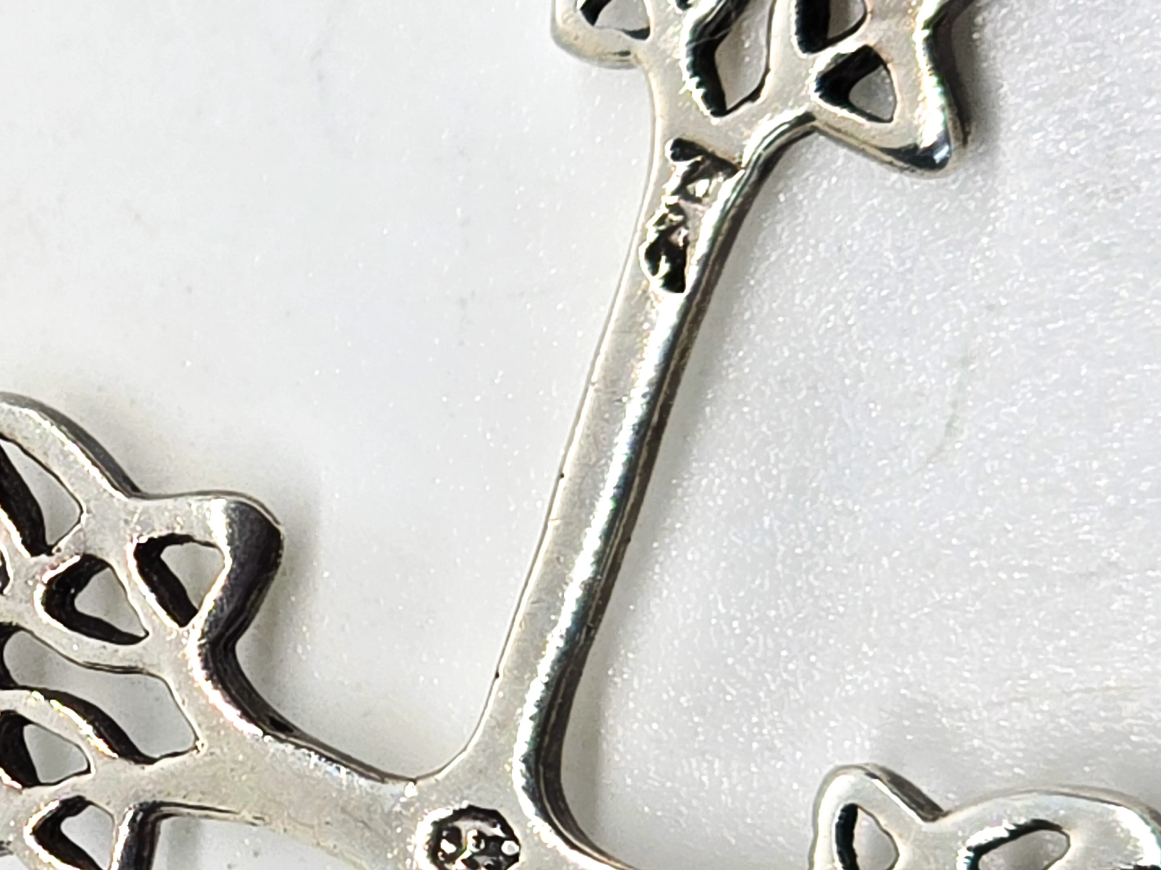 Viking Celtic knot sterling silver decorated cross slide pendant