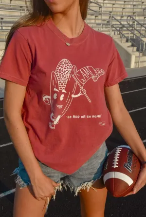 Vintage Corn Man Game Day Short Slv Comfort Colors Tee