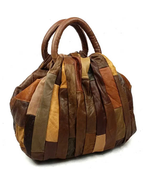 Vintage fashion Handbags Sheepskin Stitching Ladies Bag