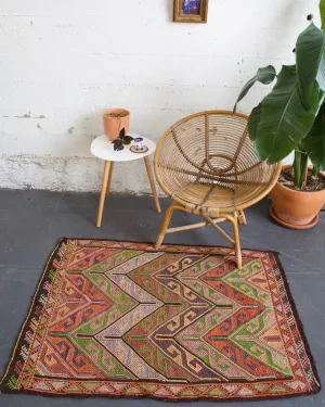 Vintage Mini Turkish Kilim Rug