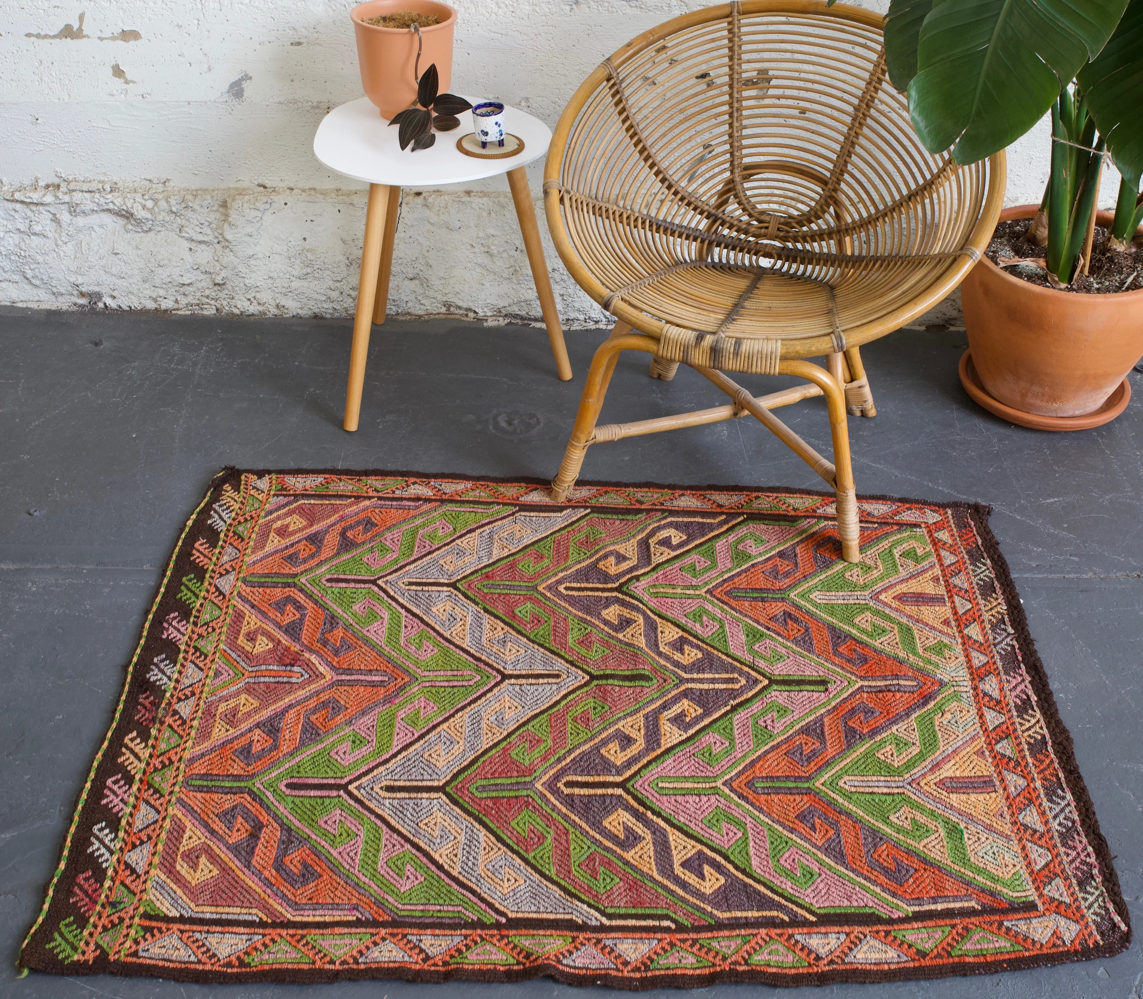 Vintage Mini Turkish Kilim Rug