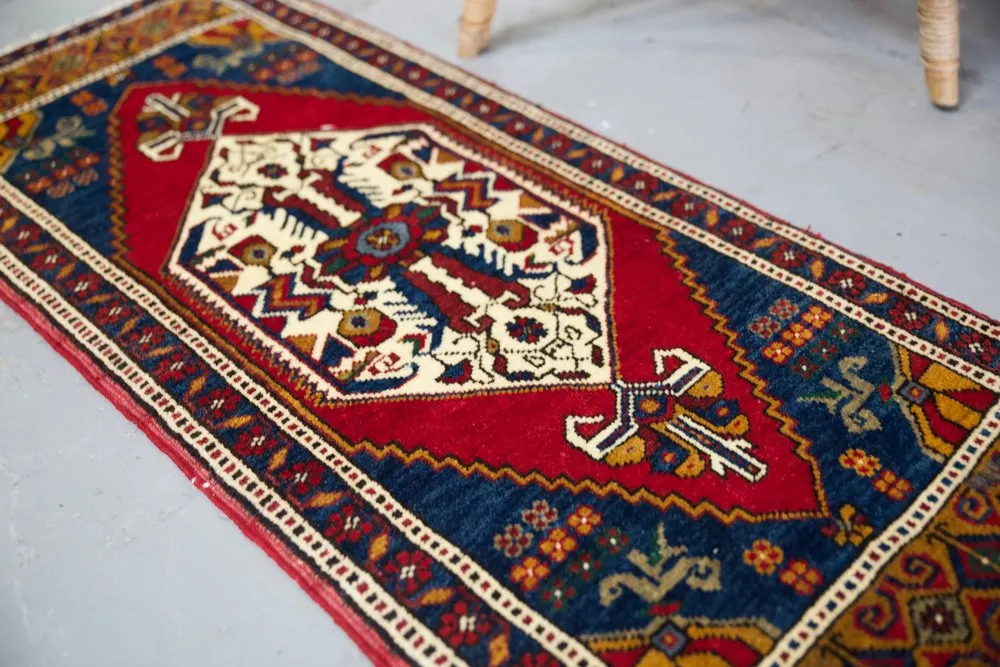 Vintage Mini Turkish Rug 20.5"x49.5"