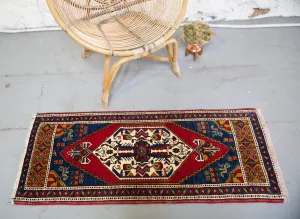 Vintage Mini Turkish Rug 20.5"x49.5"