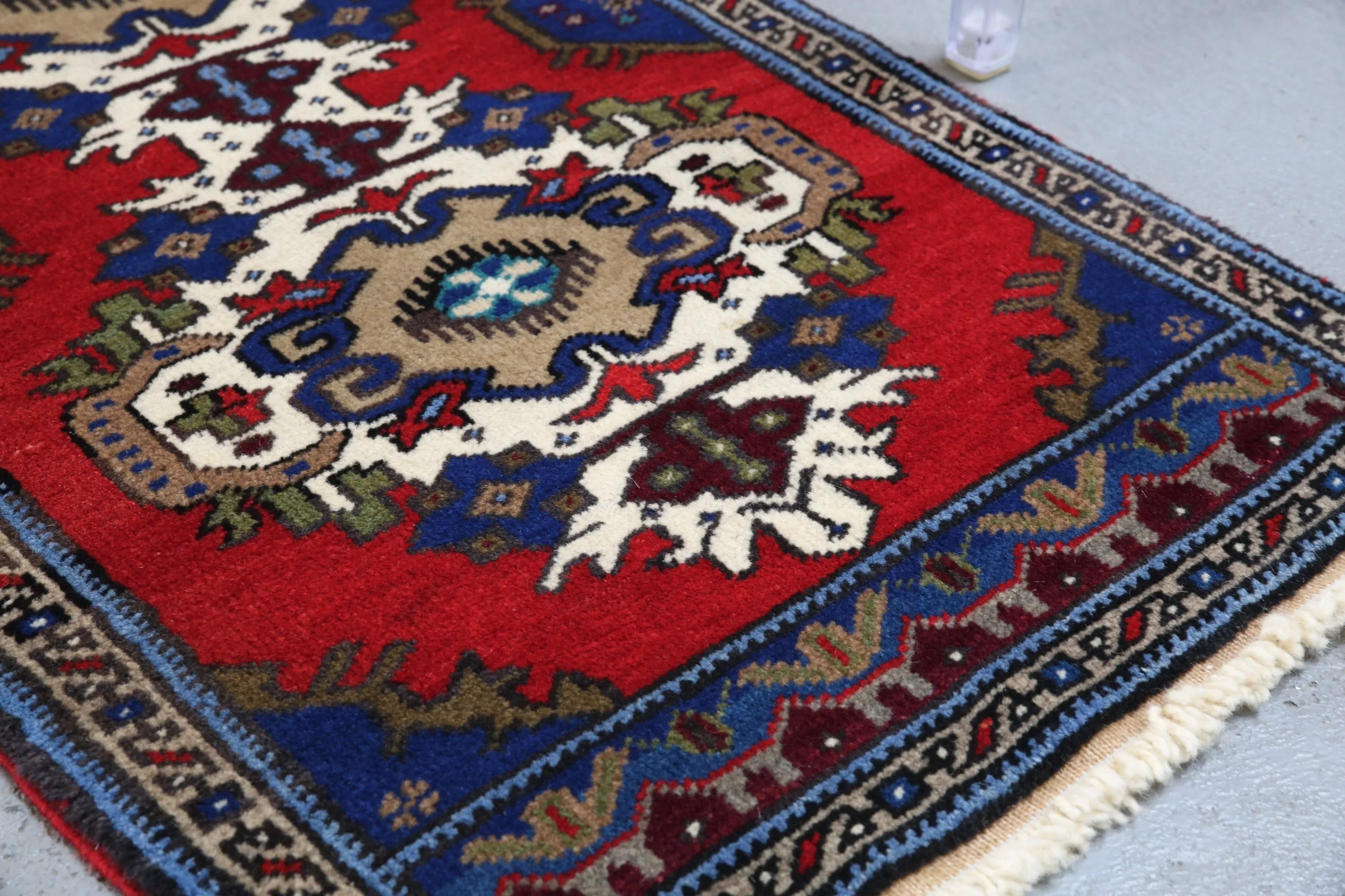 Vintage Mini Turkish Rug 2ftx3.6ft