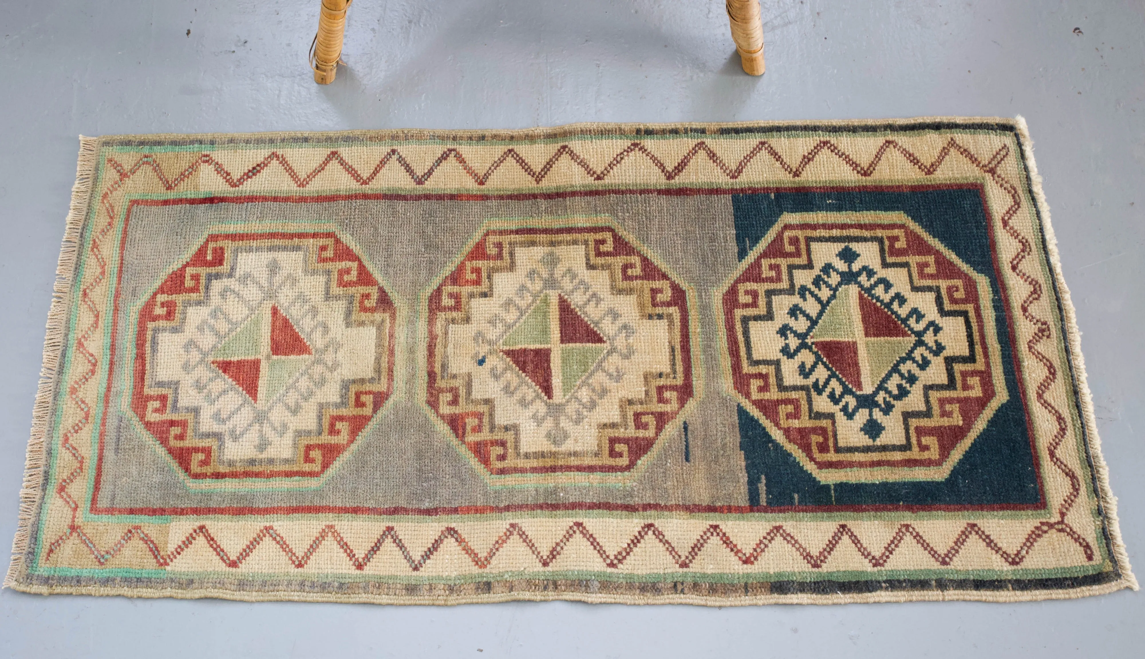 Vintage Mini Turkish Rug