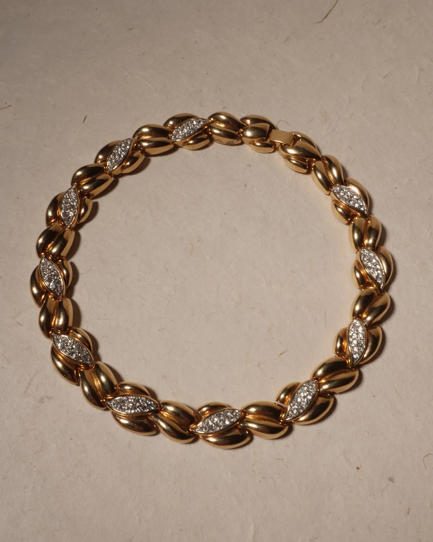 Vintage Pavé Articulated Statement Necklace