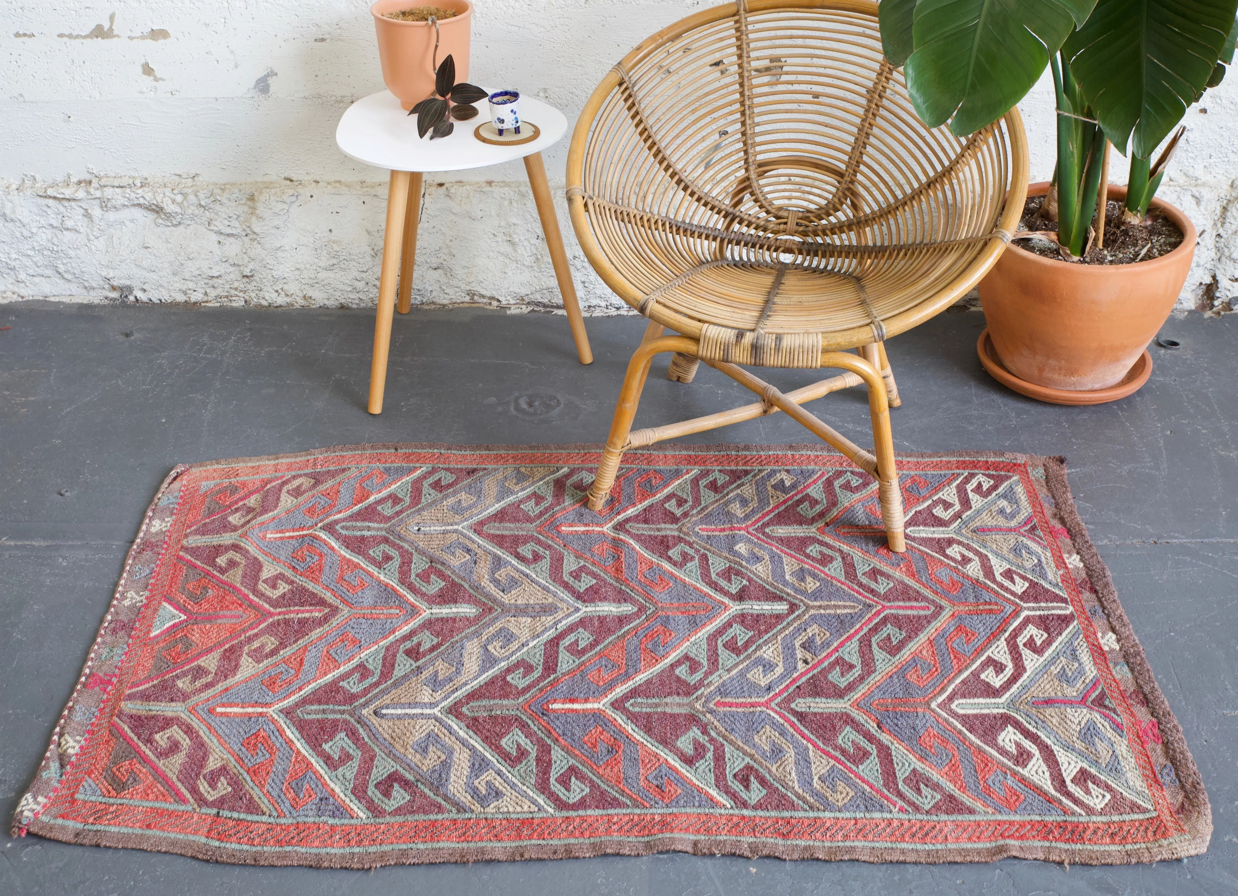 Vintage Turkish Anatolian Kilim Rug