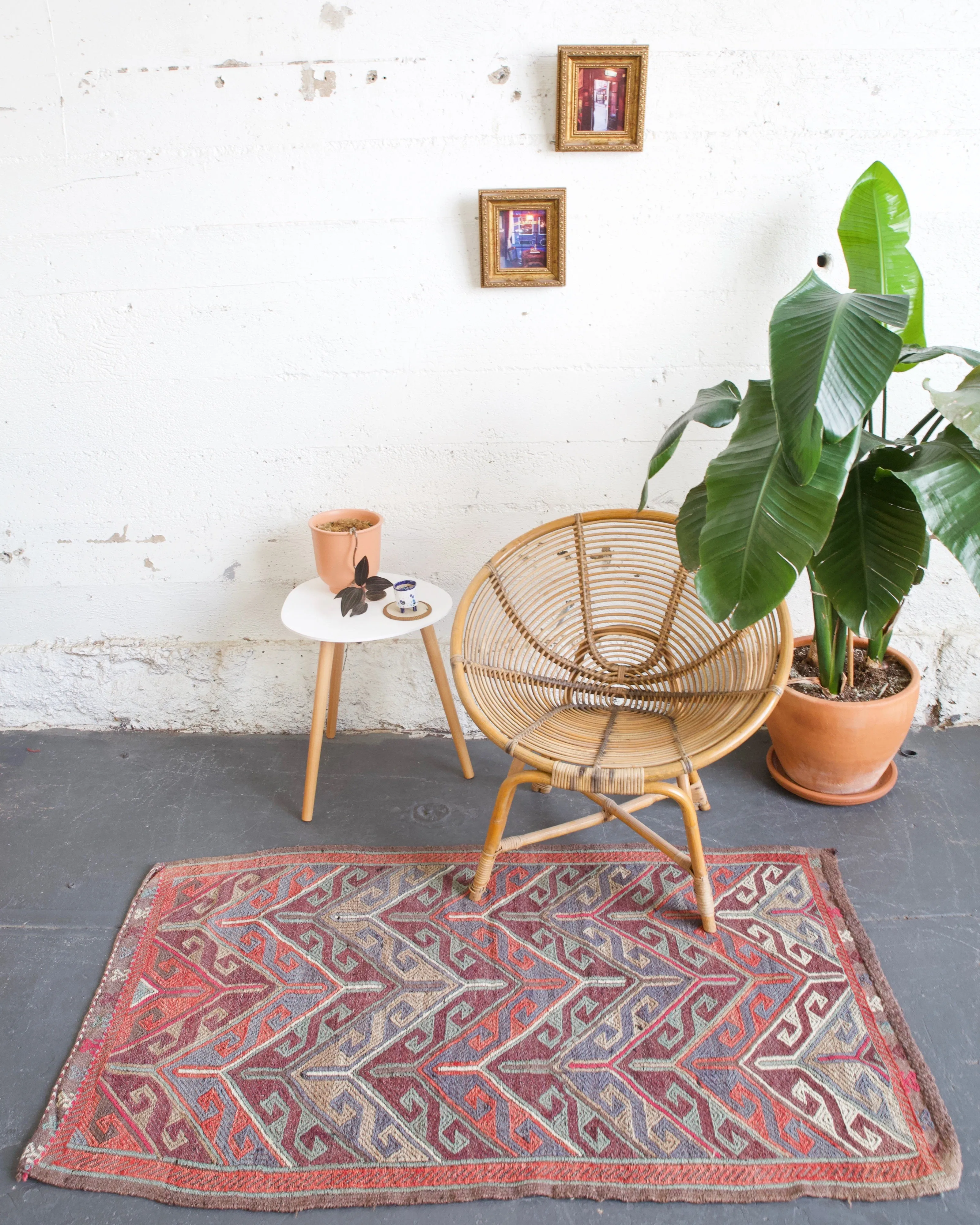 Vintage Turkish Anatolian Kilim Rug