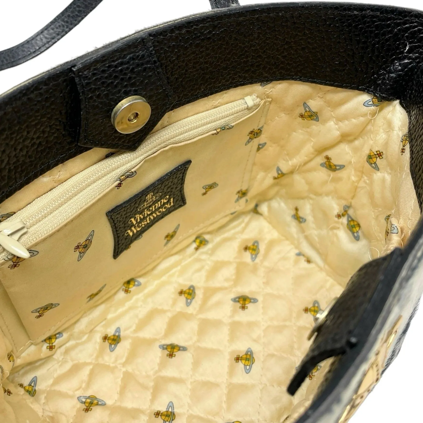 Vivienne Westwood Black Logo Shoulder Bag