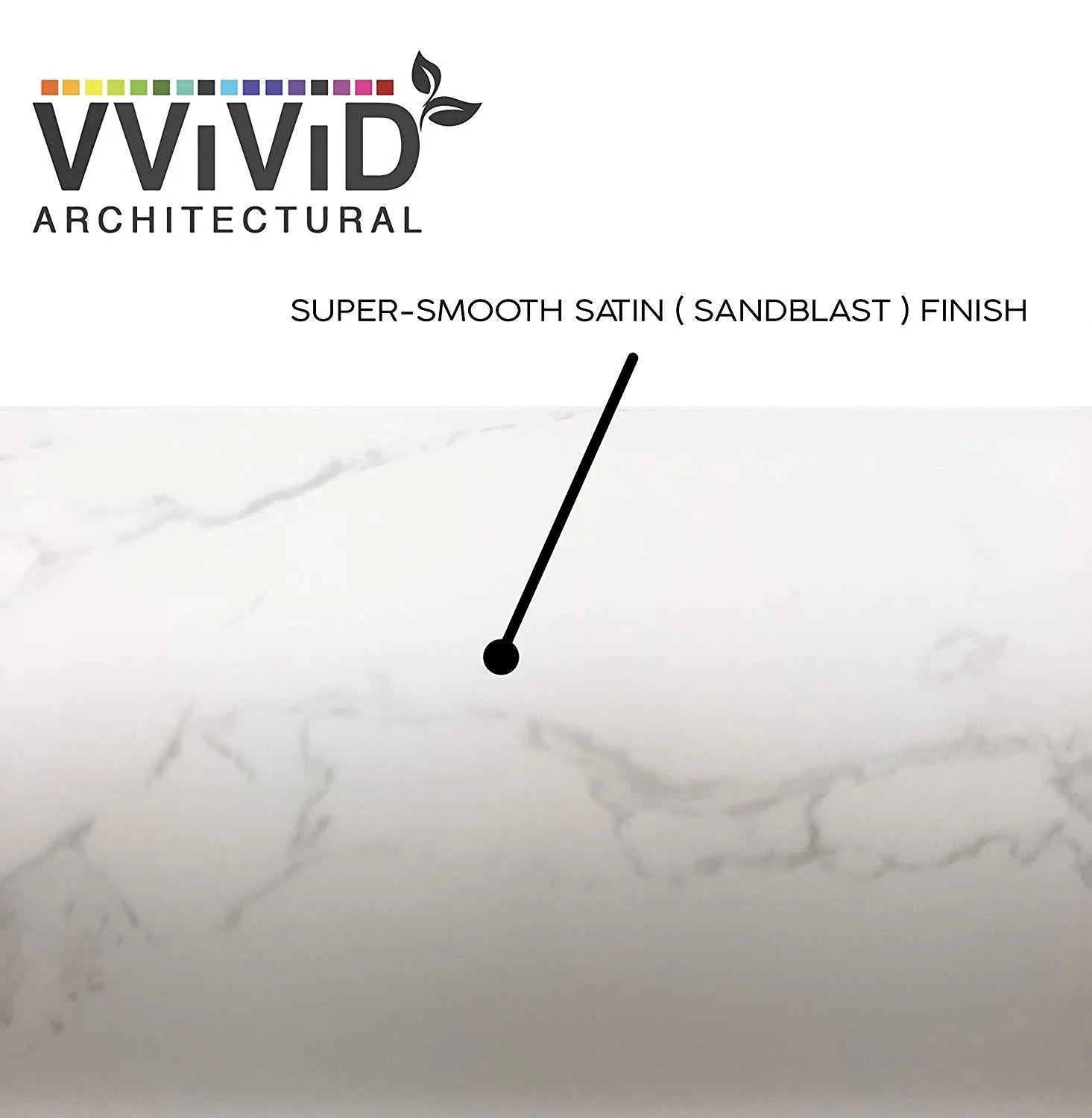 VViViD Carrara White Marble Matte Architectural Film