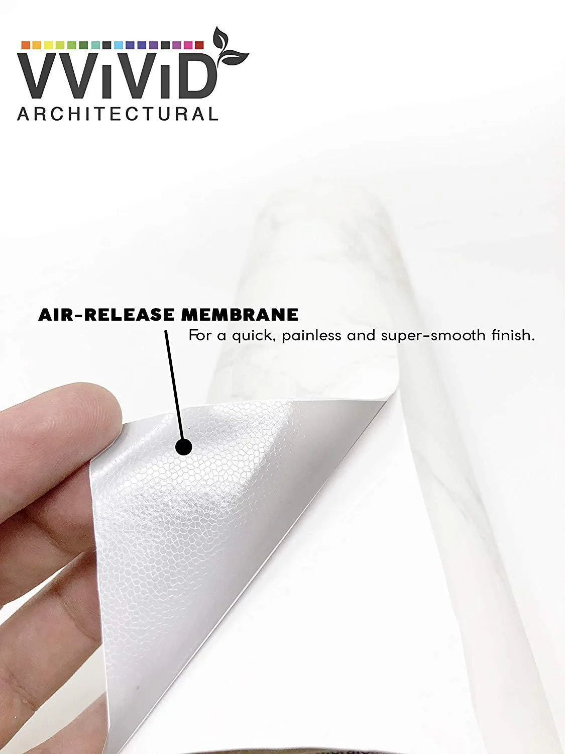 VViViD Carrara White Marble Matte Architectural Film