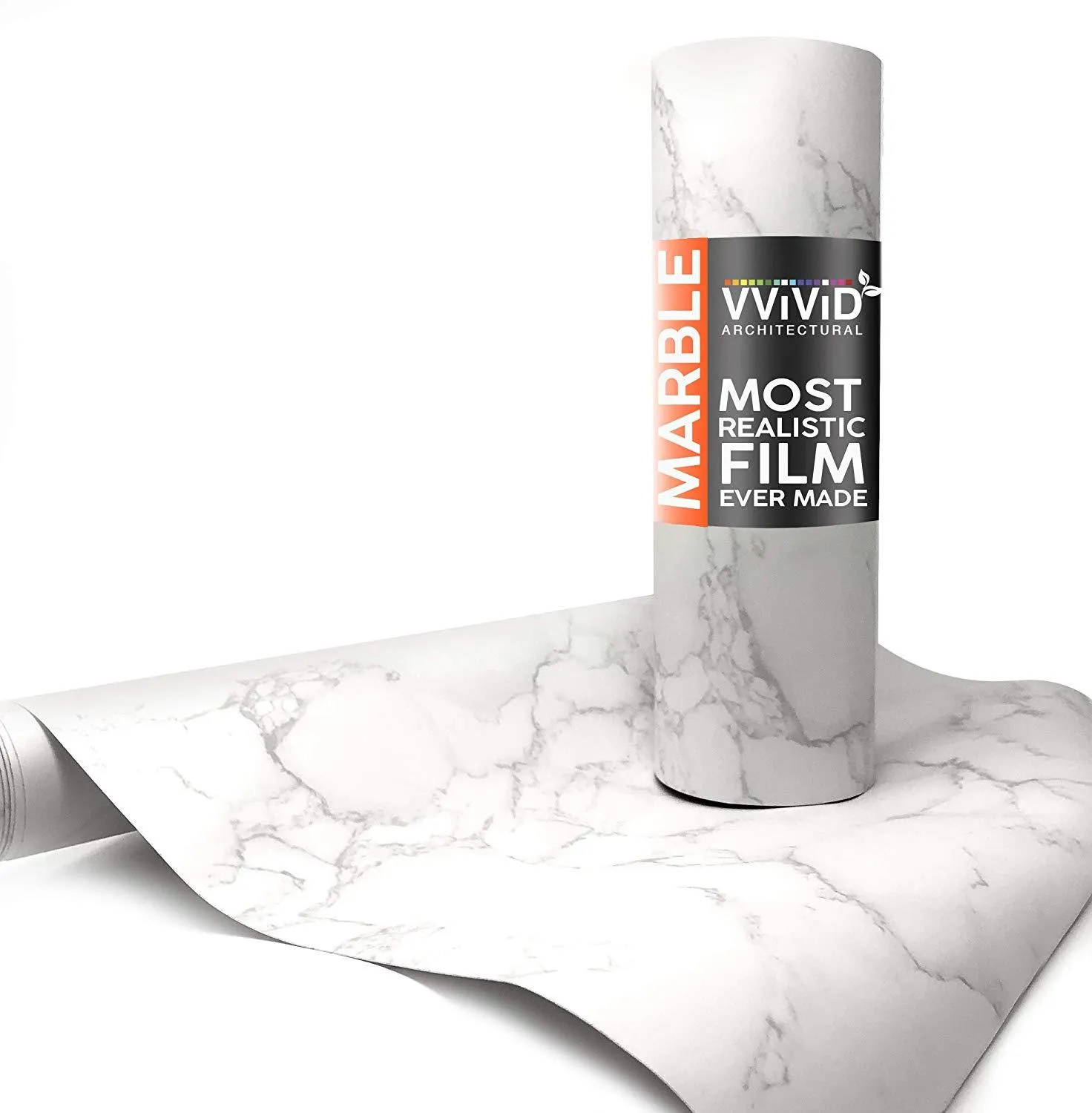 VViViD Carrara White Marble Matte Architectural Film