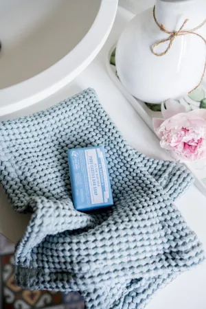 Waffle bath towels