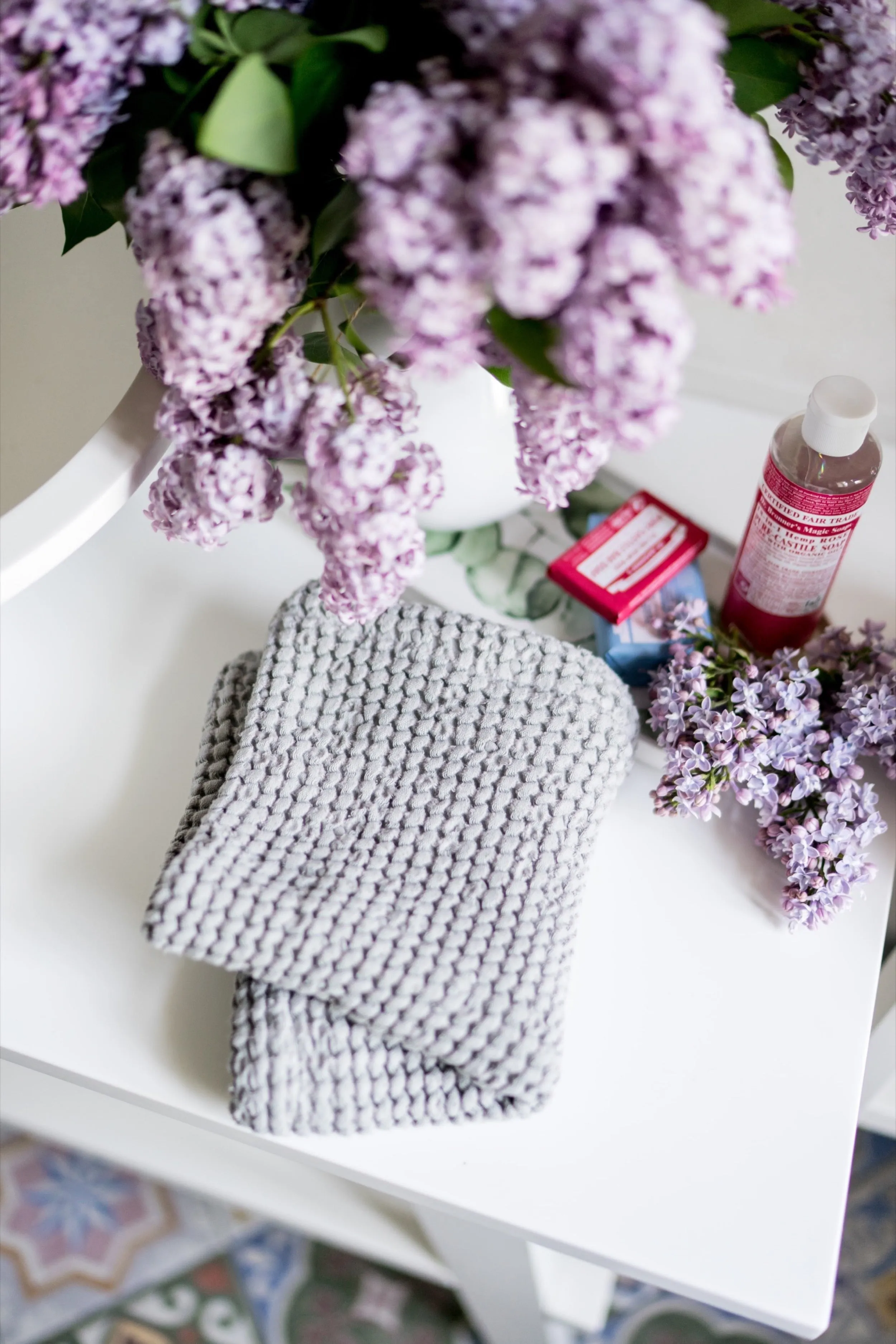 Waffle bath towels