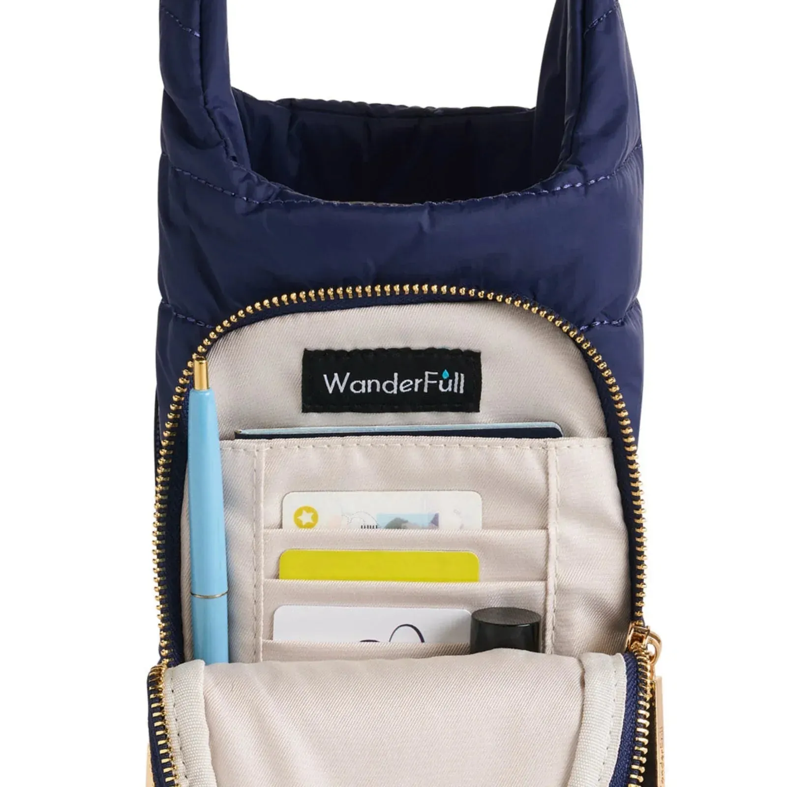 WANDERFULL MATTE HYDROBAG | NAVY WITH SOLID VEGAN LEATHER STRAP