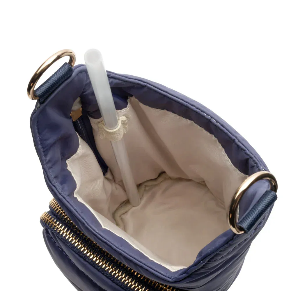 WANDERFULL MATTE HYDROBAG | NAVY WITH SOLID VEGAN LEATHER STRAP
