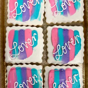 Watercolor Lover Decorated Cookies