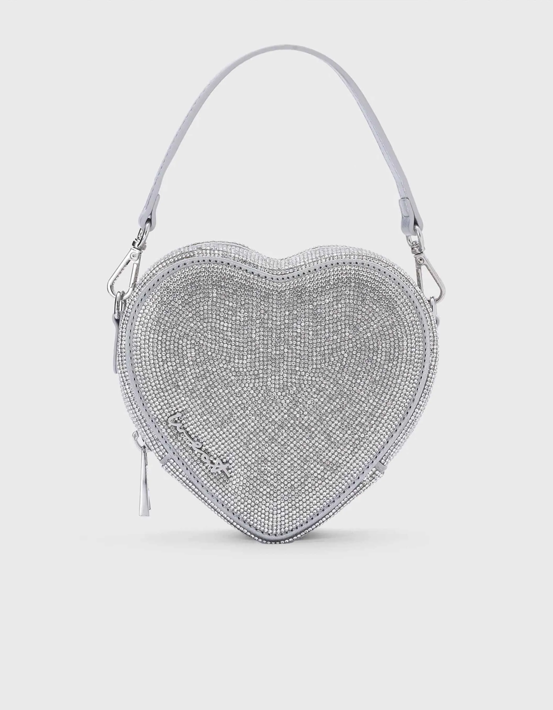 WEAT - HEART BAG CRYSTAL GLITZERSTEINE SILBER