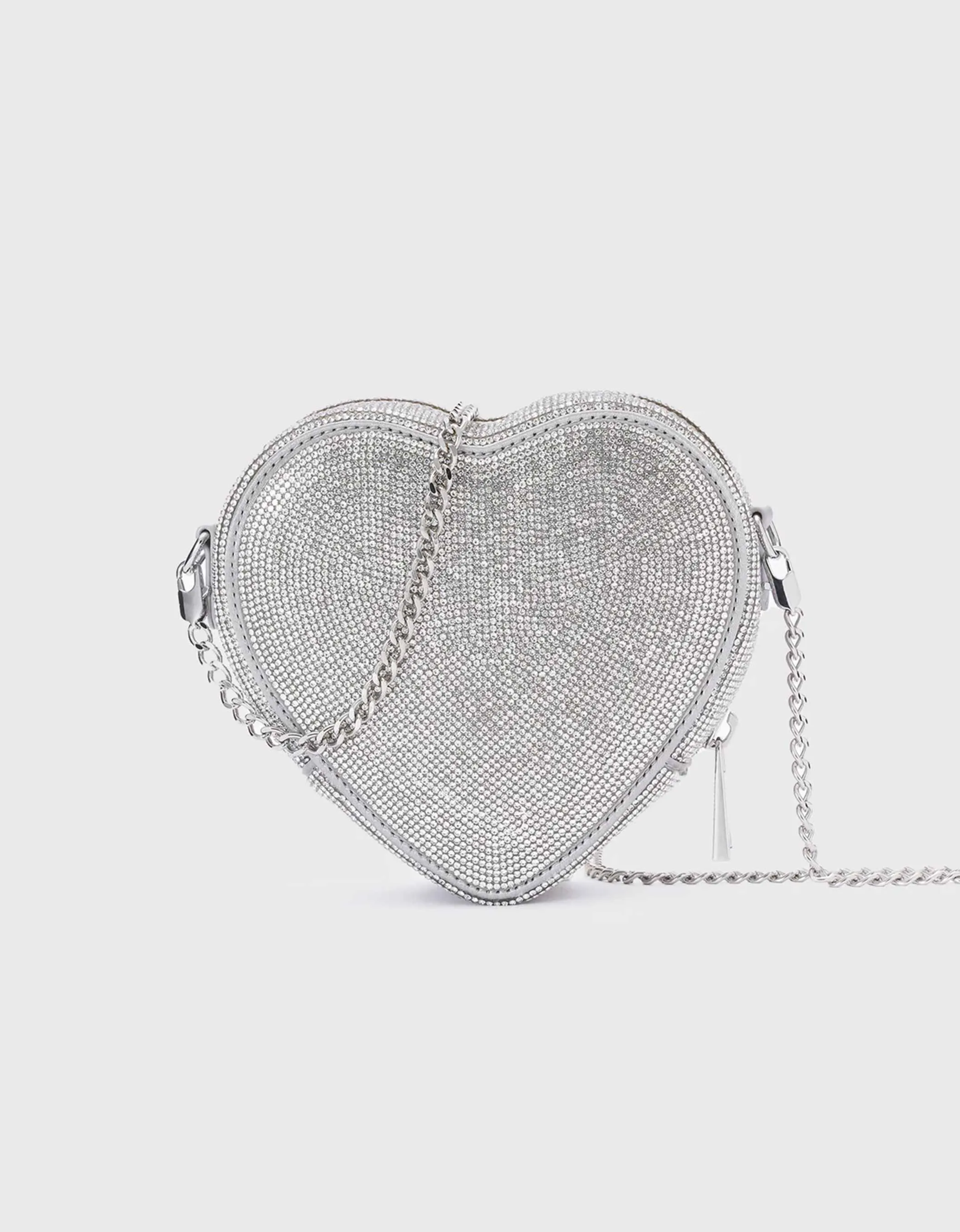 WEAT - HEART BAG CRYSTAL GLITZERSTEINE SILBER