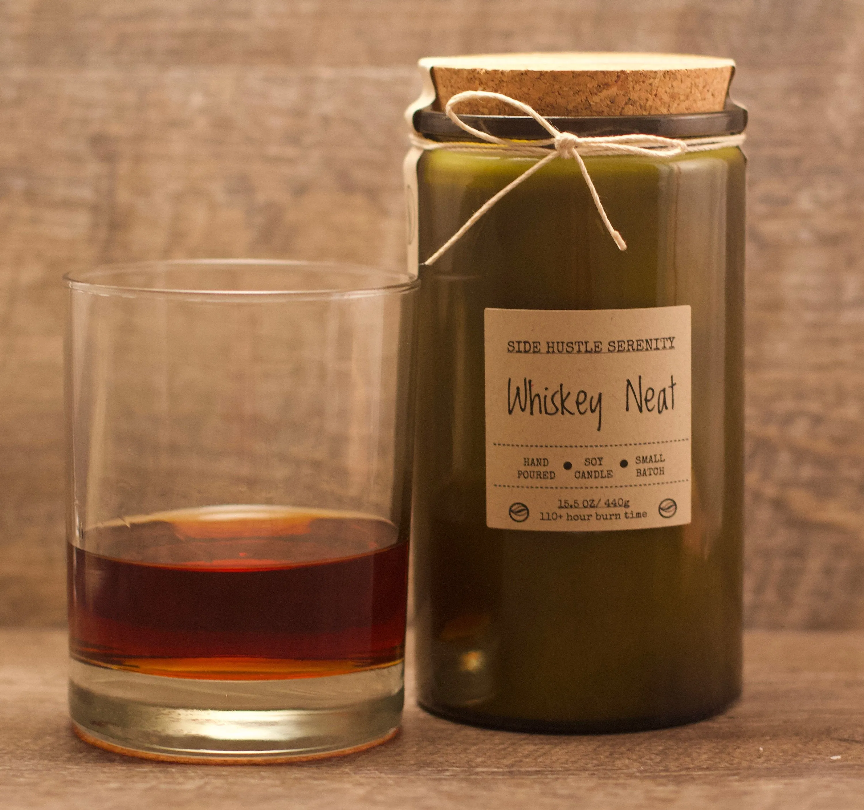 Whiskey Neat | Scented Soy Candle | 15.5oz