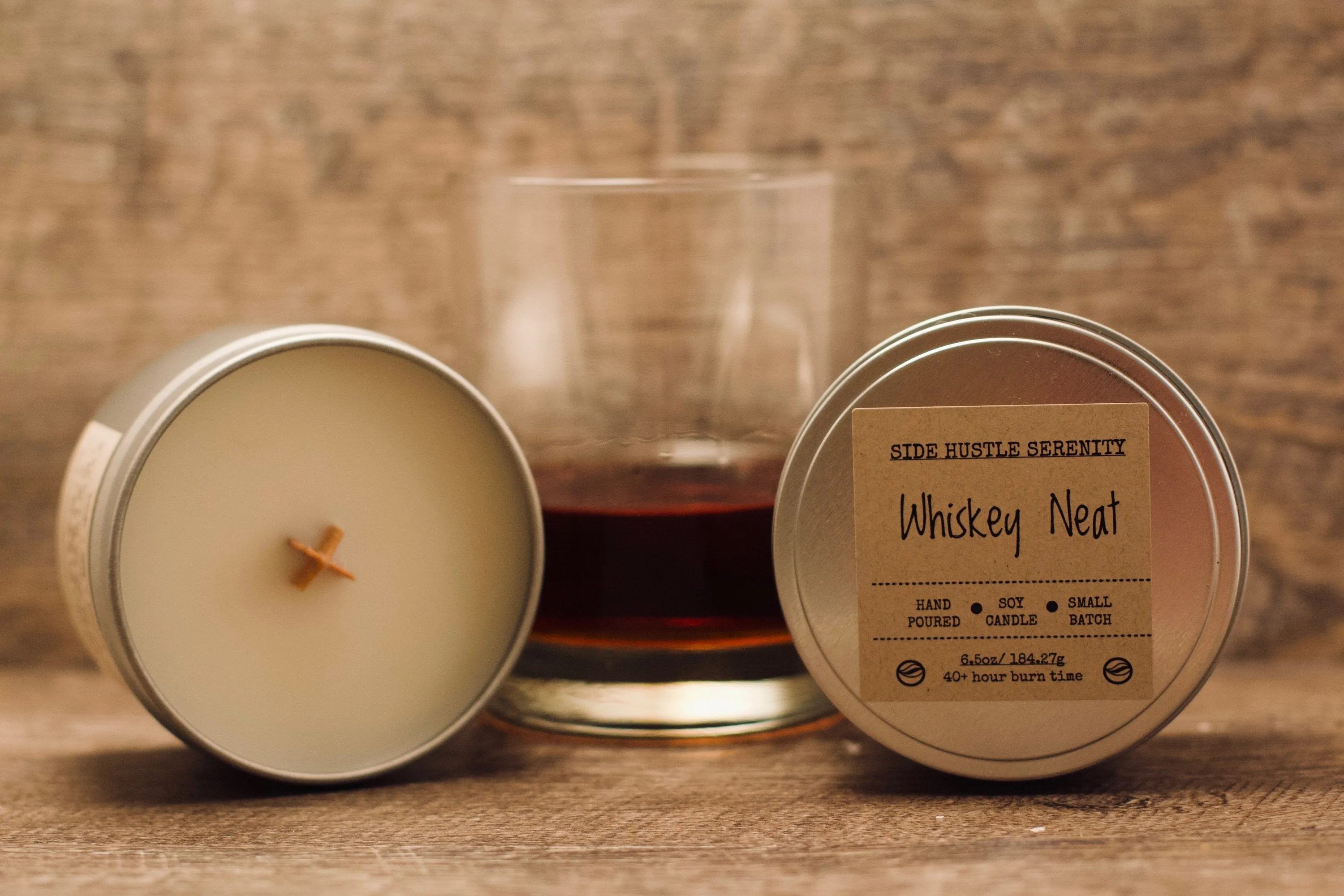 Whiskey Neat | Scented Soy Candle | 15.5oz