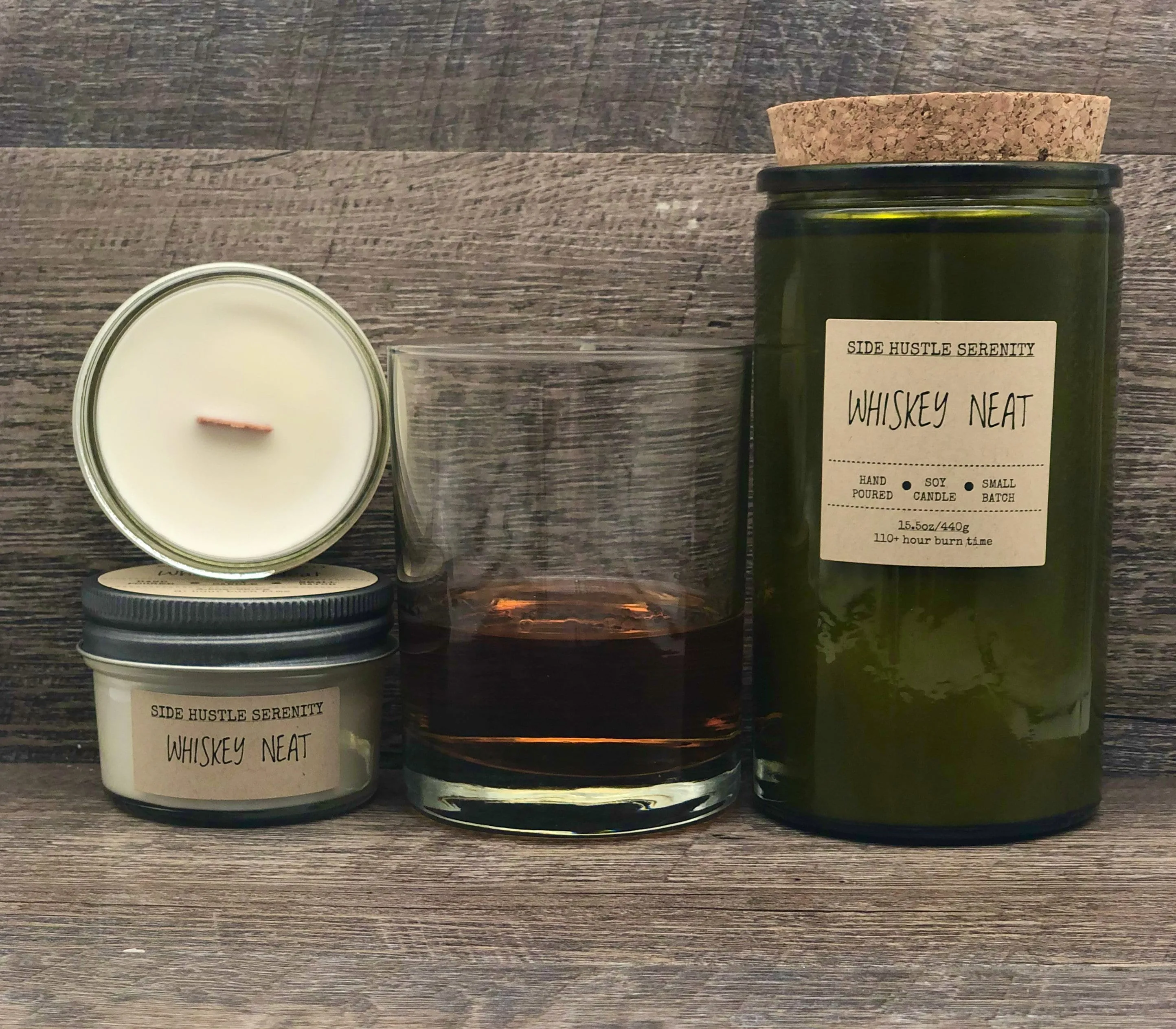 WHISKEY NEAT | Scented Soy Candle | 3.5oz