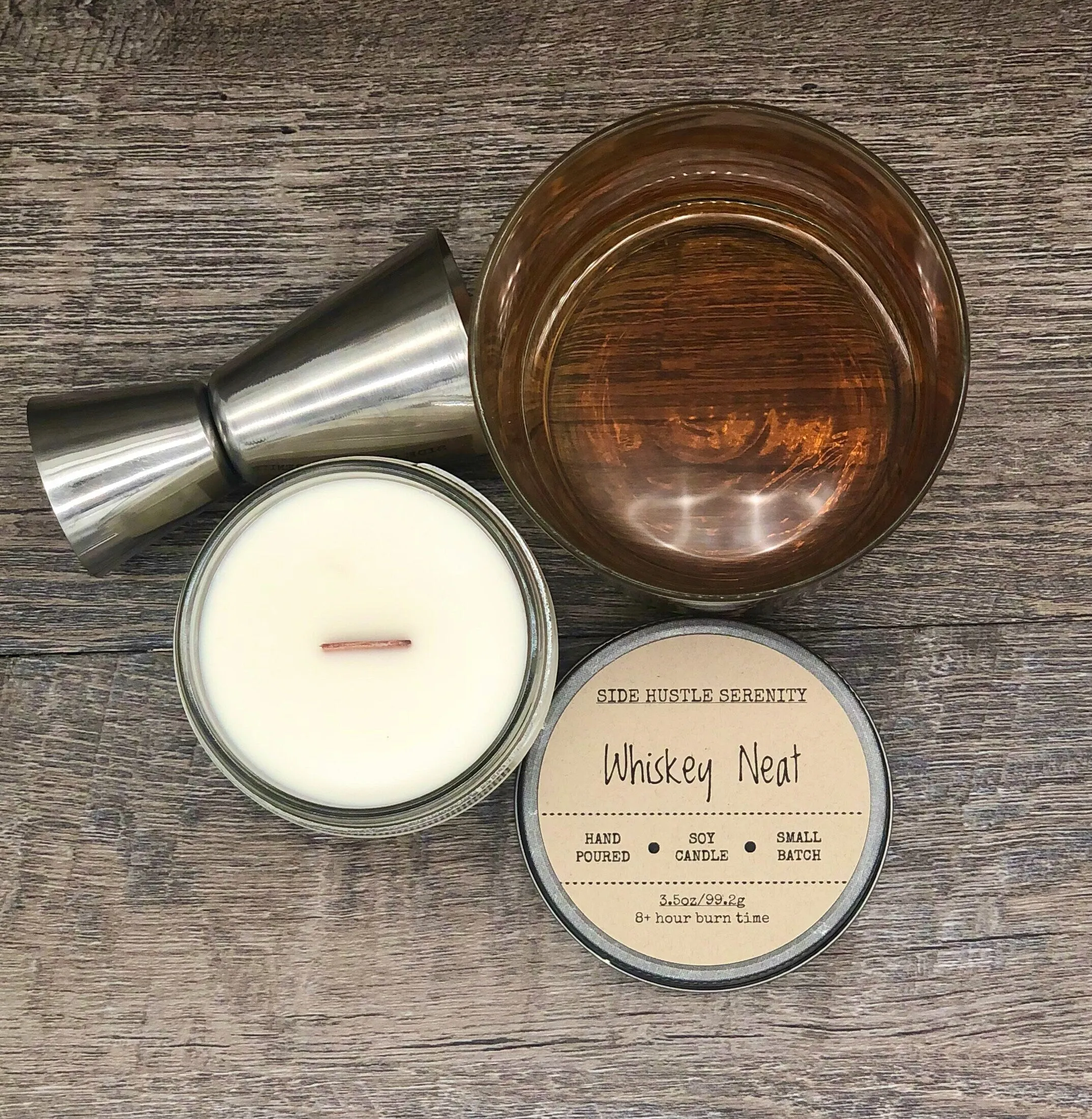 WHISKEY NEAT | Scented Soy Candle | 3.5oz