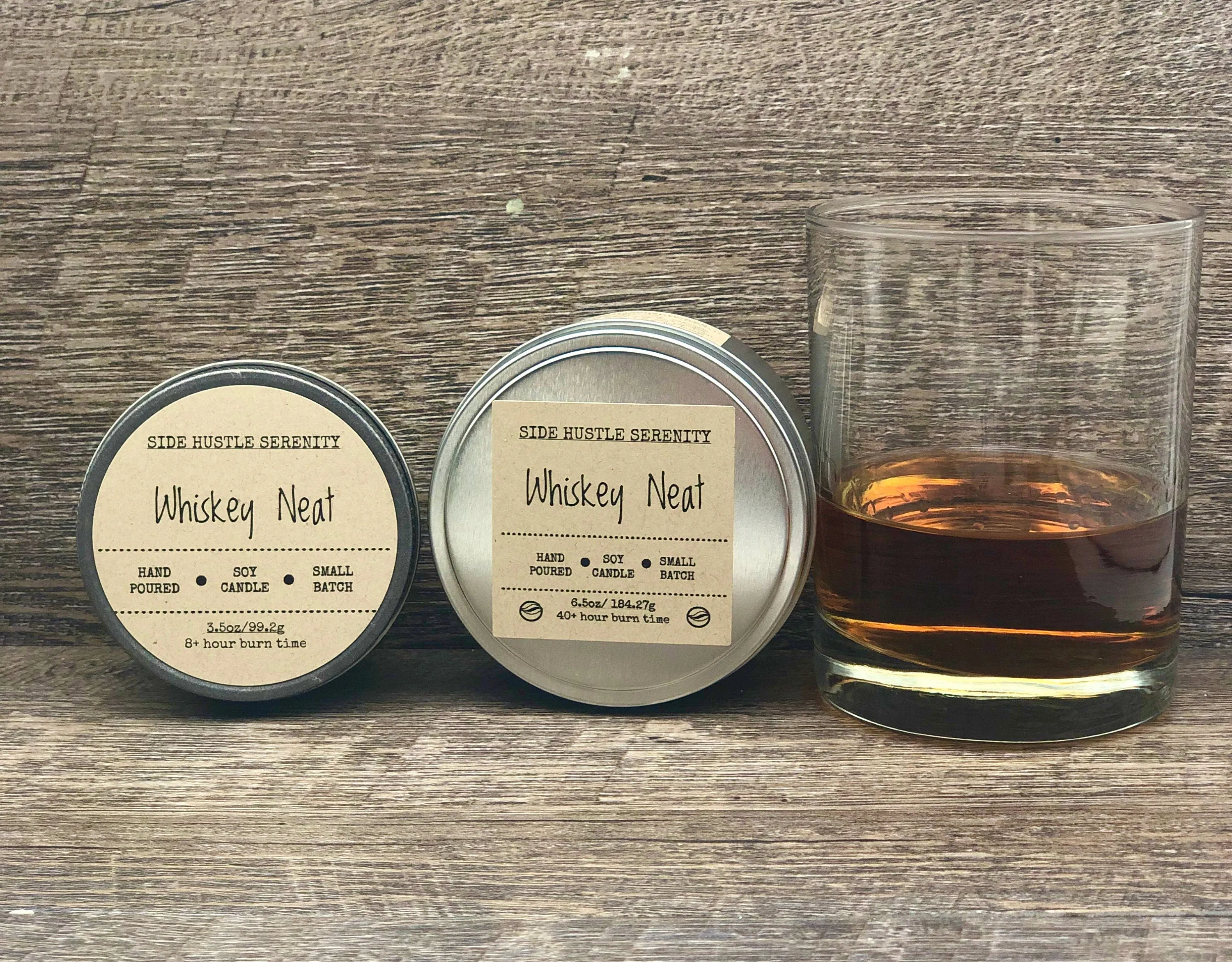 WHISKEY NEAT | Scented Soy Candle | 3.5oz