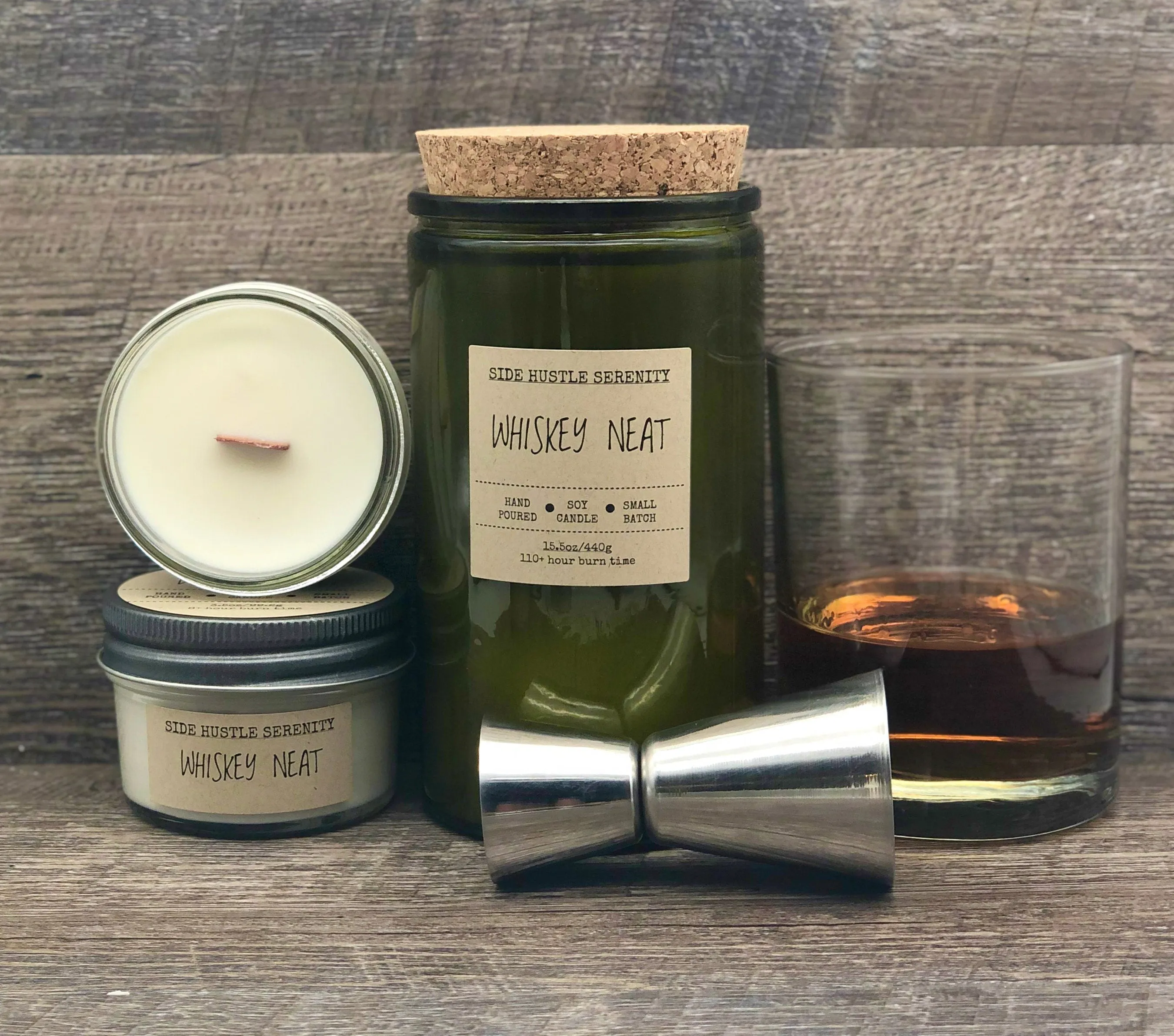WHISKEY NEAT | Scented Soy Candle | 3.5oz