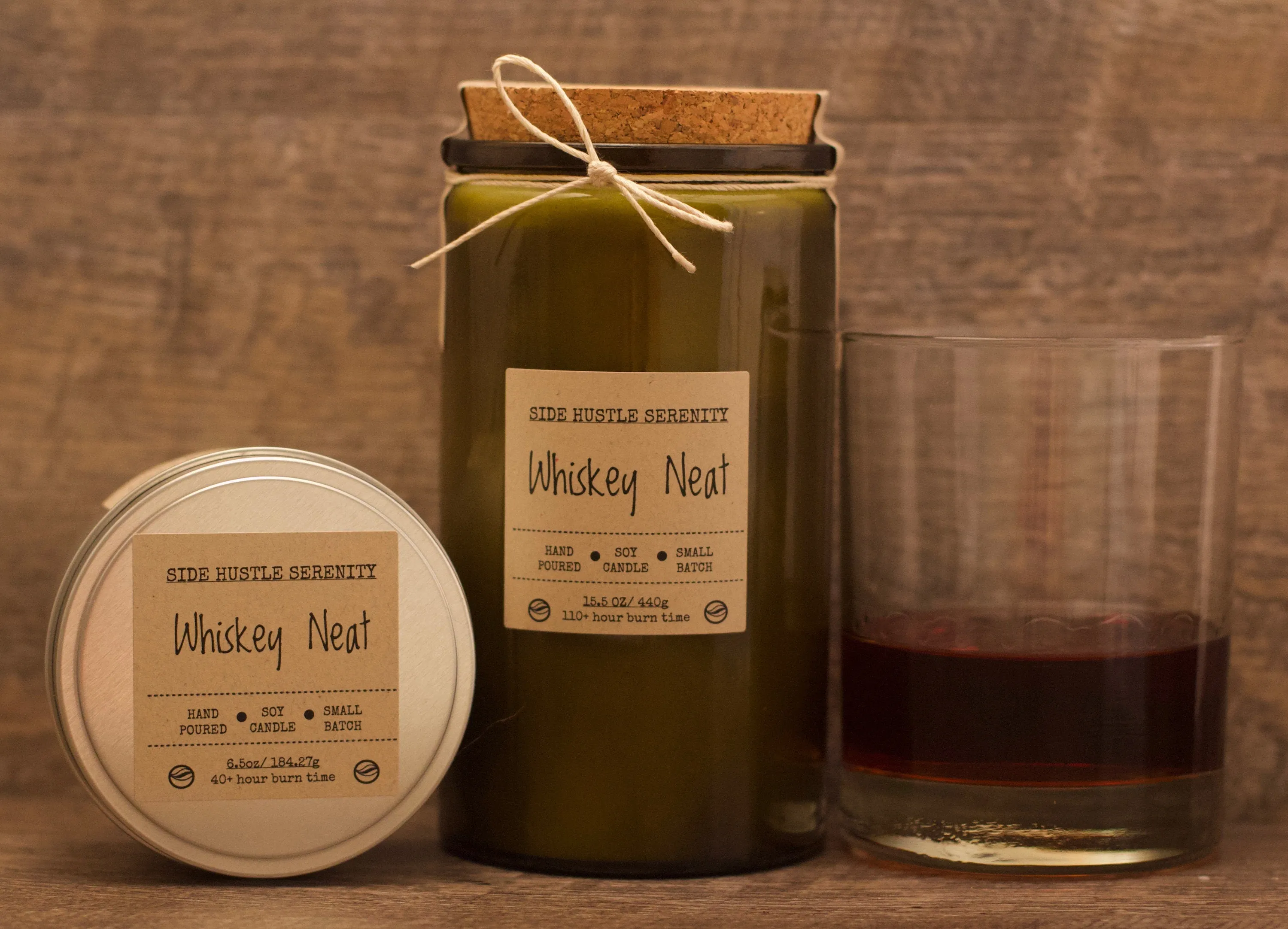 WHISKEY NEAT | Scented Soy Candle | 3.5oz