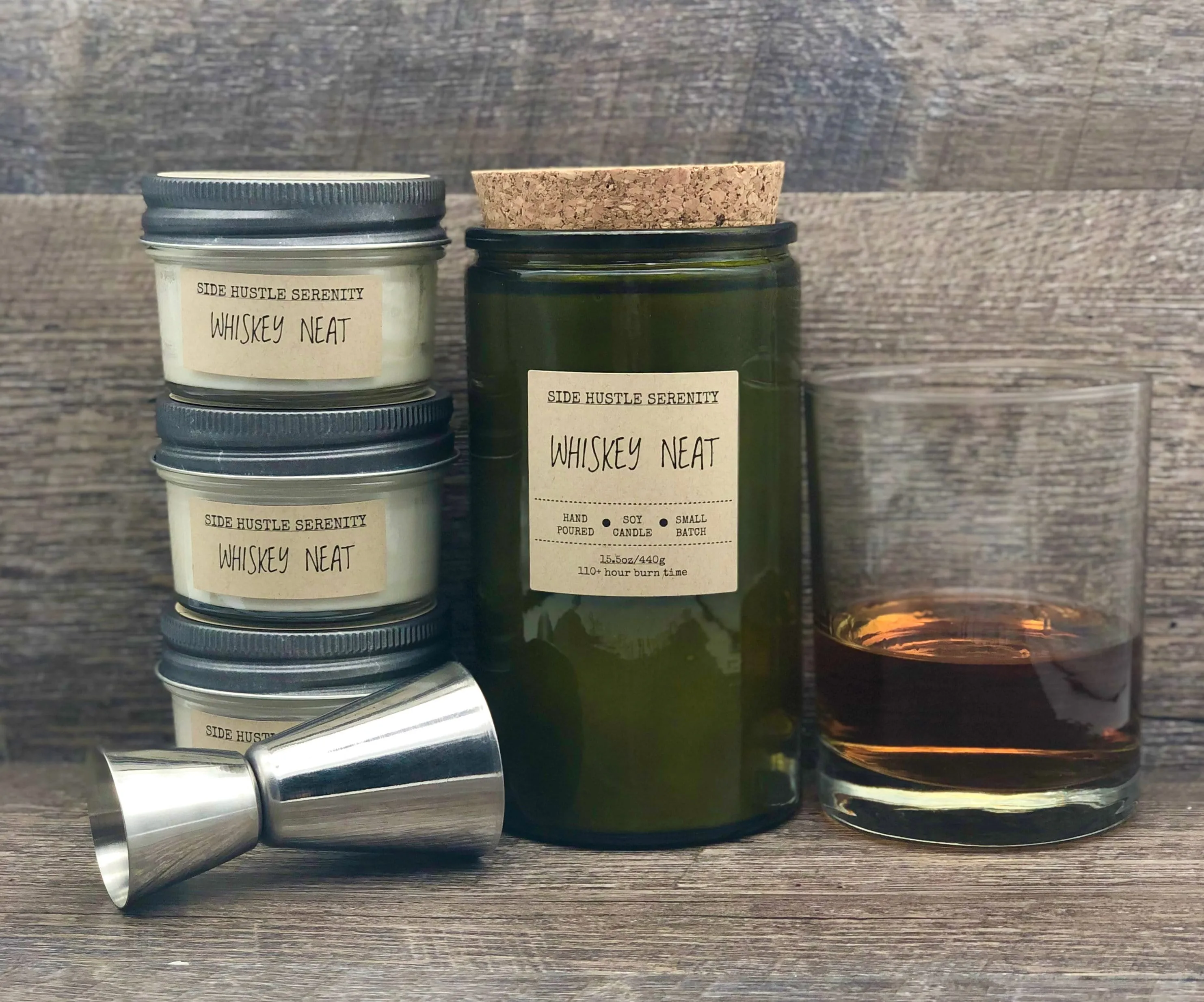 WHISKEY NEAT | Scented Soy Candle | 3.5oz