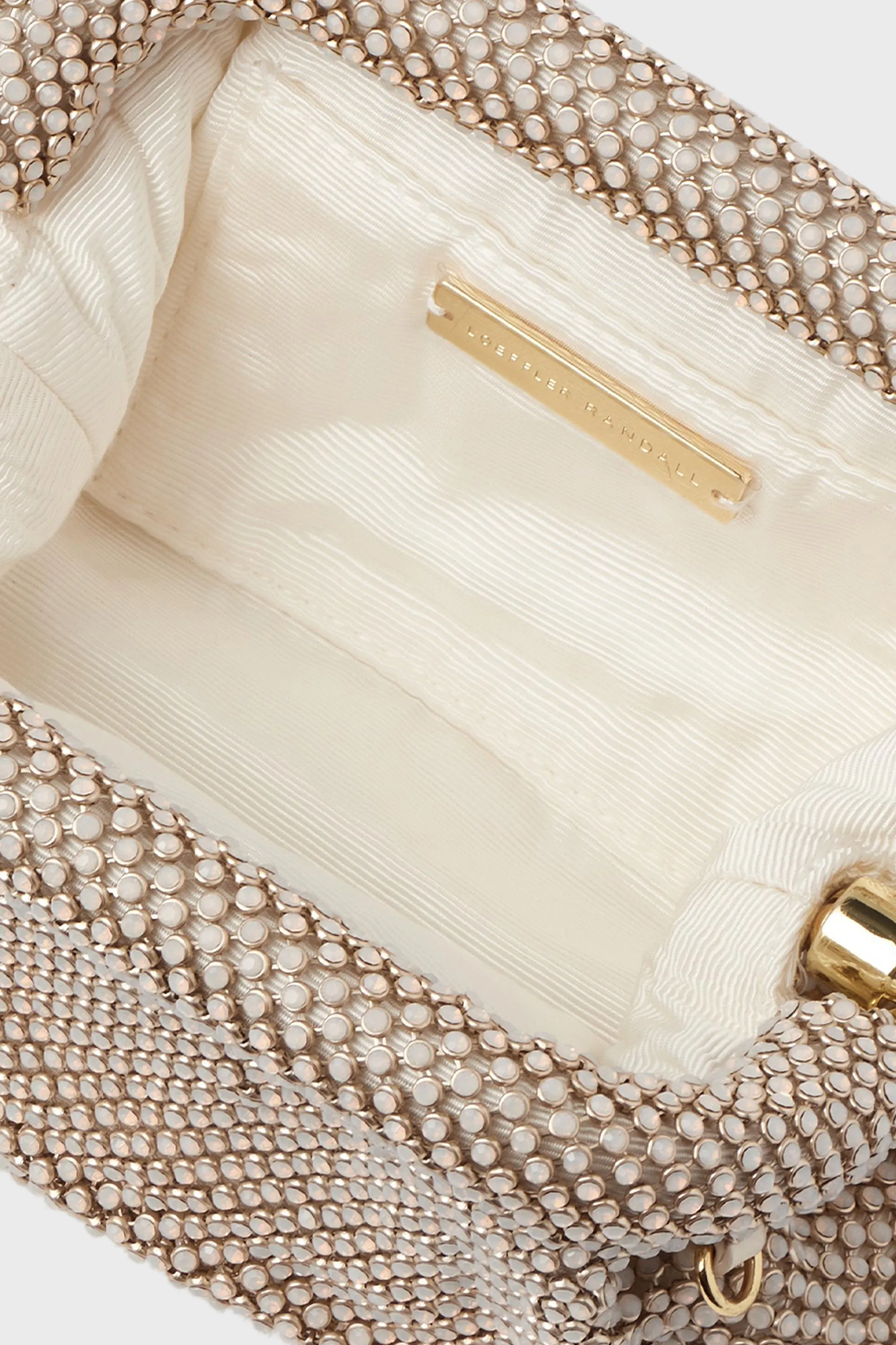 White Opal Diamante Doris Micro Clutch