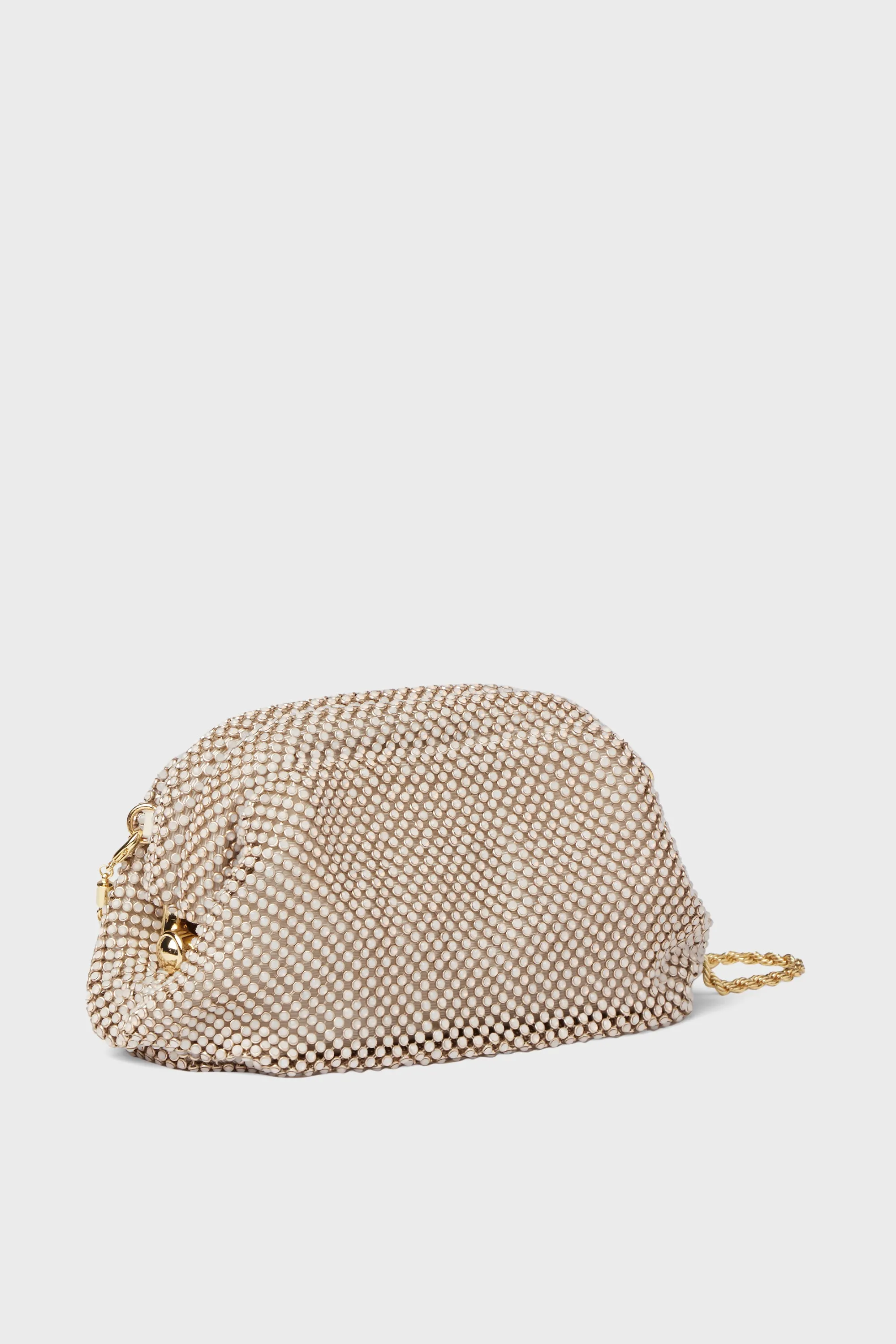 White Opal Diamante Doris Micro Clutch