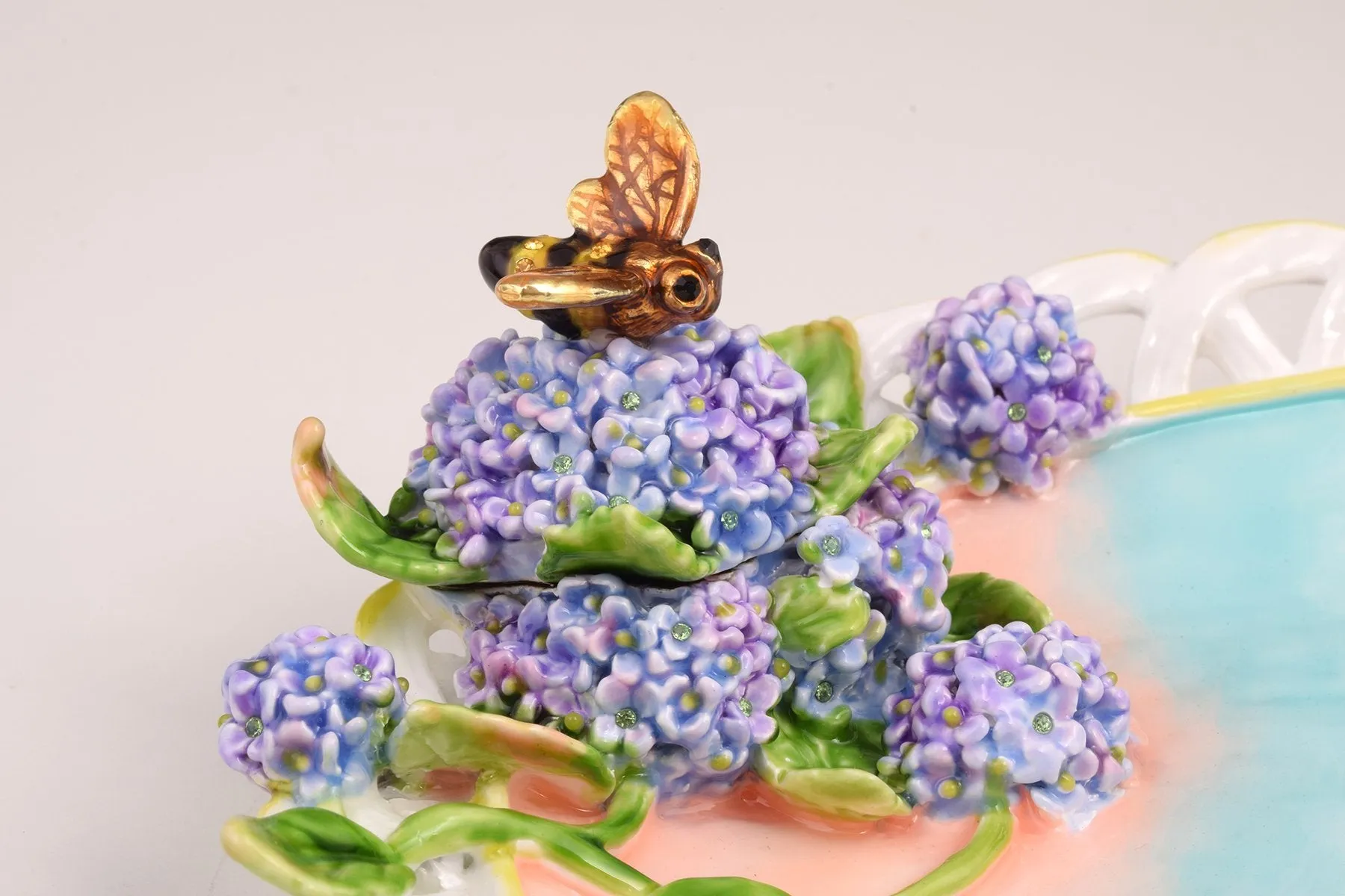 White Plate Decorated Trinket Box