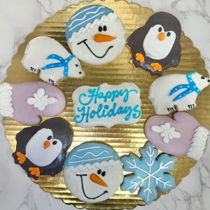 Winter Wonderland Decorated Cookie Tray