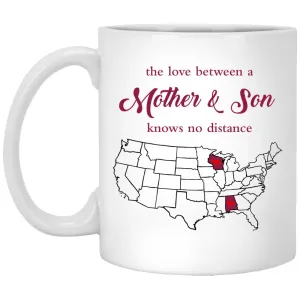 Wisconsin Alabama The Love Between Mother And Son Mug