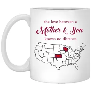 Wisconsin Kansas The Love Between Mother And Son Mug