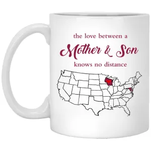 Wisconsin Maryland The Love Between Mother And Son Mug